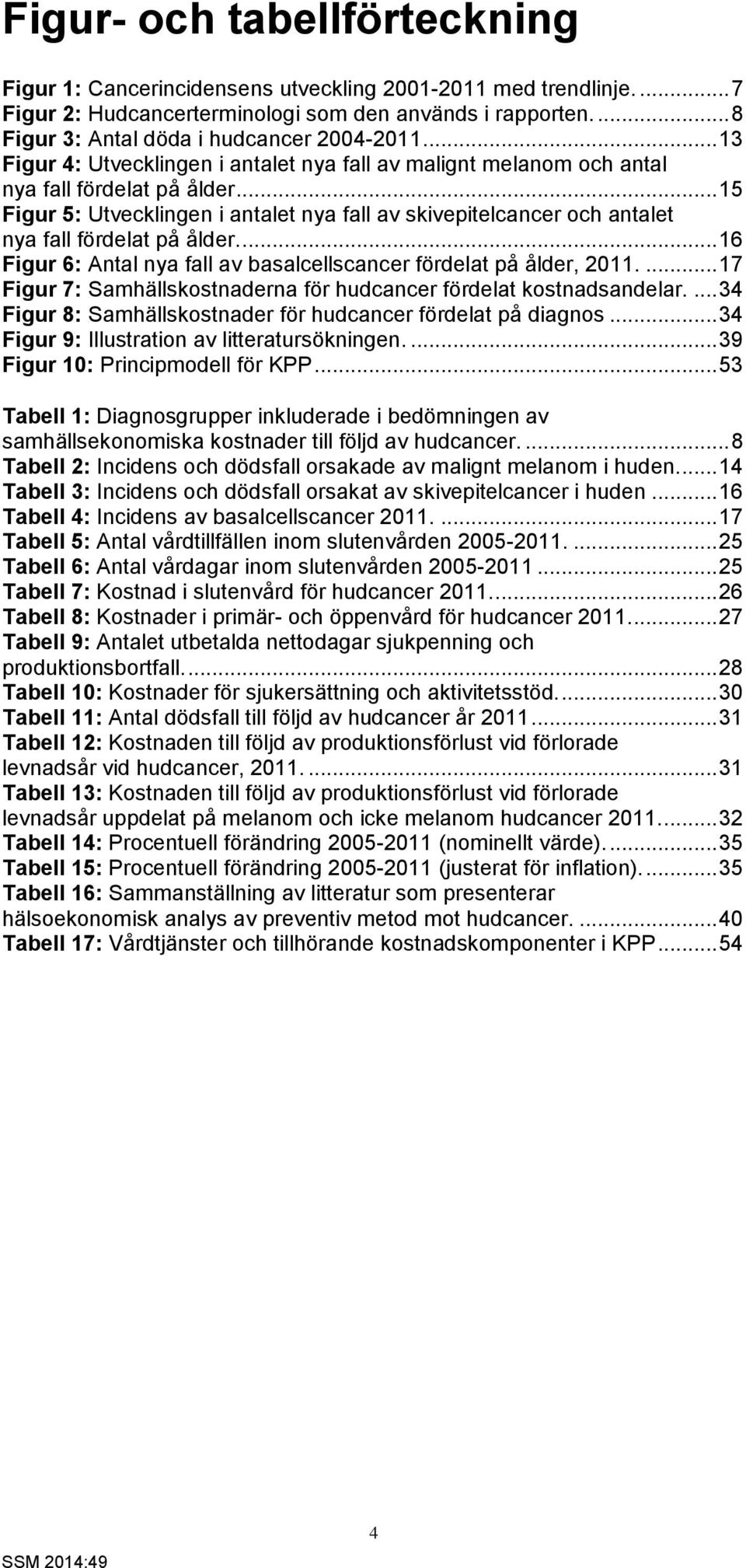 .. 15 Figur 5: Utvecklingen i antalet nya fall av skivepitelcancer och antalet nya fall fördelat på ålder.... 16 Figur 6: Antal nya fall av basalcellscancer fördelat på ålder, 2011.