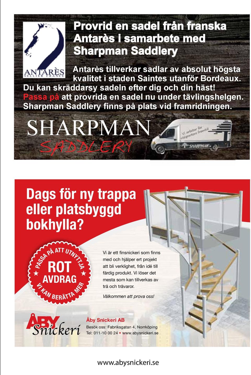SHARPMAN SADDLERY Dags för ny trappa eller platsbyggd bokhylla?