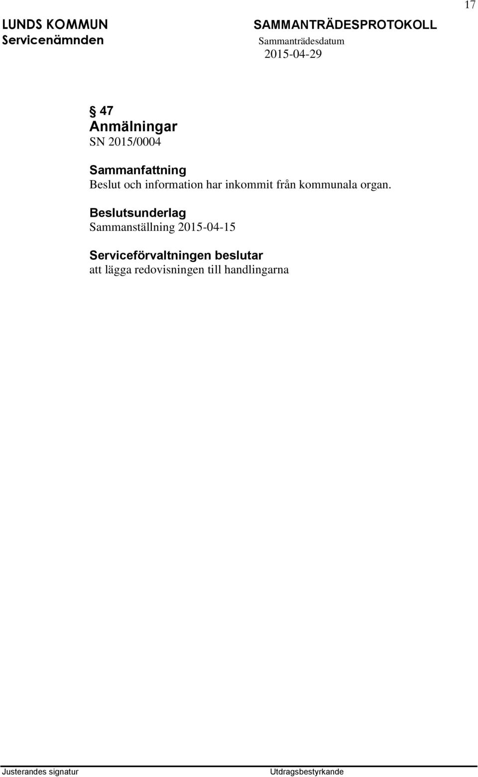 Sammanställning 2015-04-15