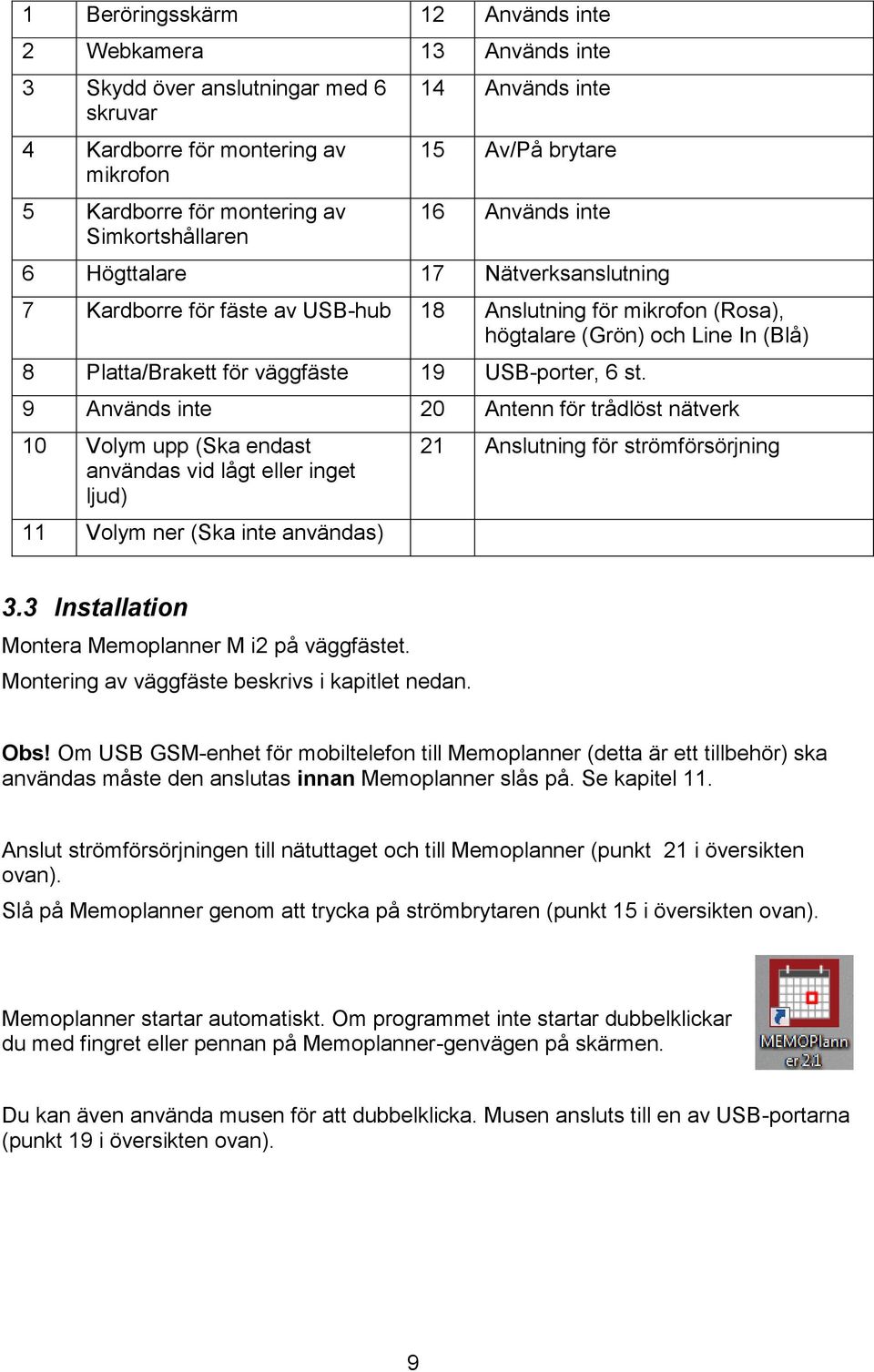 väggfäste 19 USB-porter, 6 st.