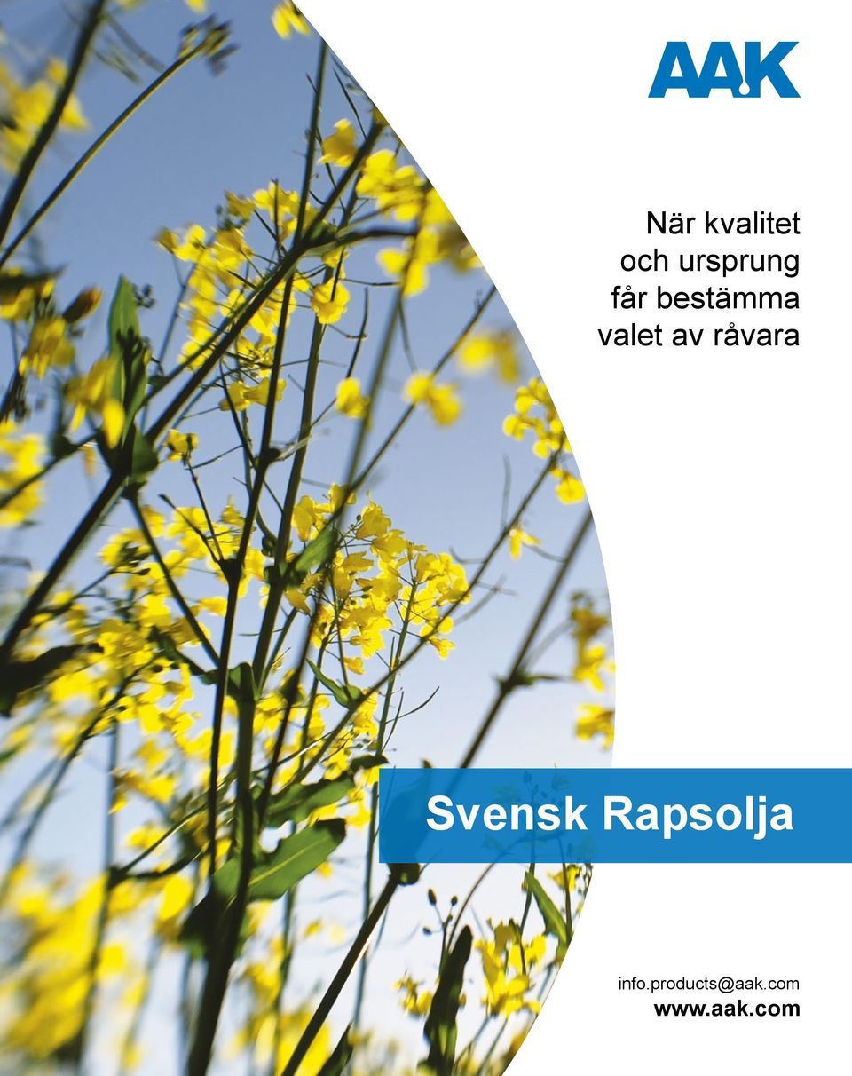 råvara Svensk Rapsolja