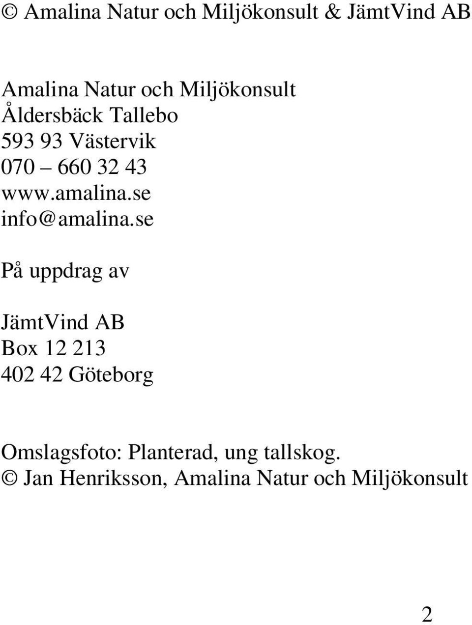 amalina.se info@amalina.