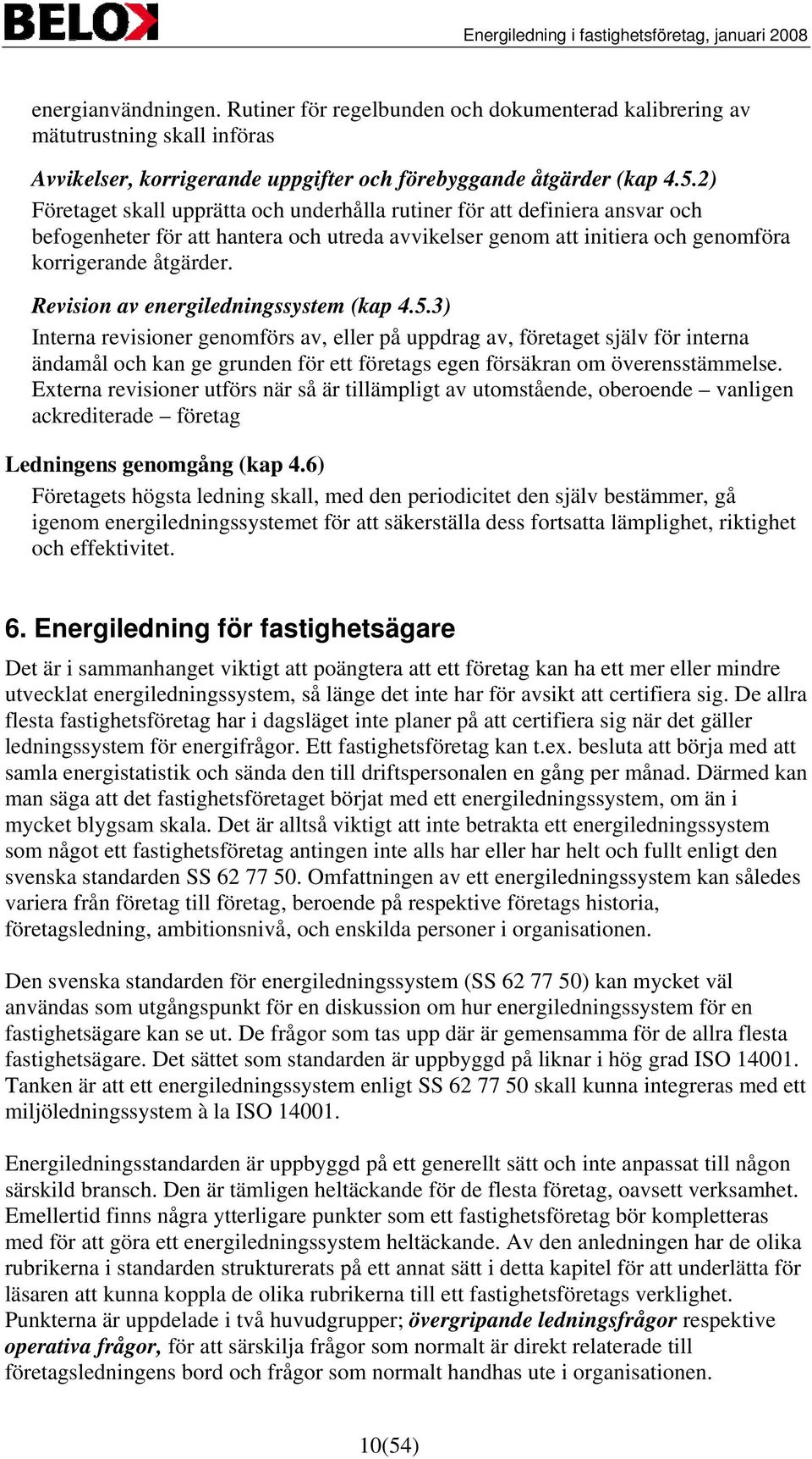 Revision av energiledningssystem (kap 4.5.