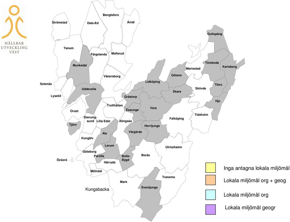 Falköping Skövde Tidaholm Tibro Hjo Ale Vårgårda Kungälv Öckerö Lerum Göteborg Partille Härryda Mölndal Bolle- Bygd Borås