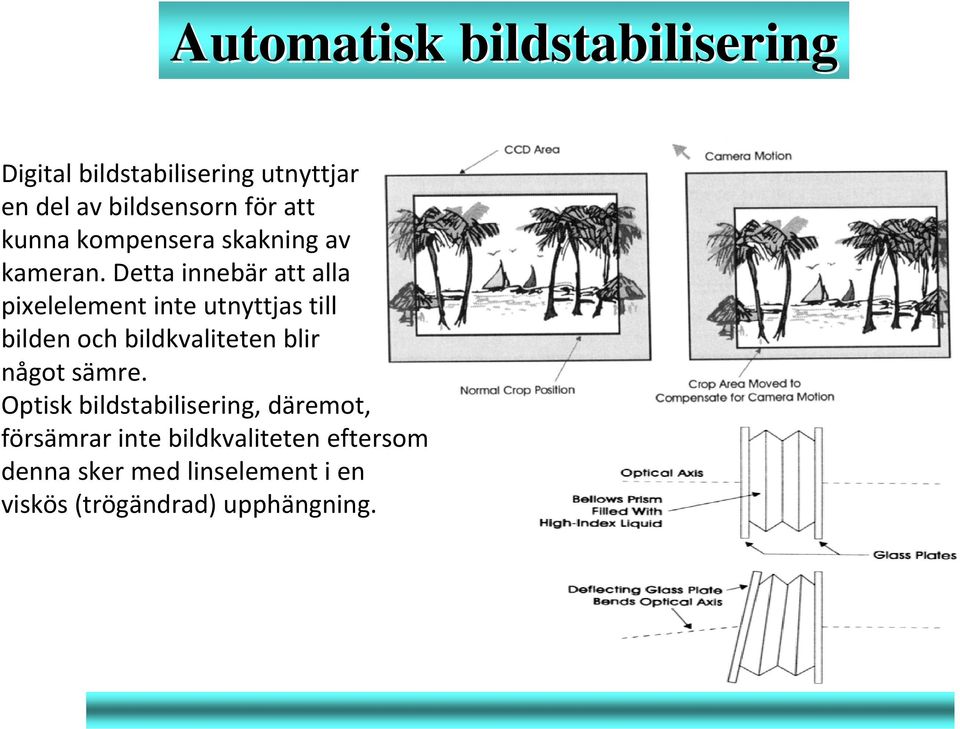 Detta innebär att alla pixelelement inte utnyttjas till bilden och bildkvaliteten blir något