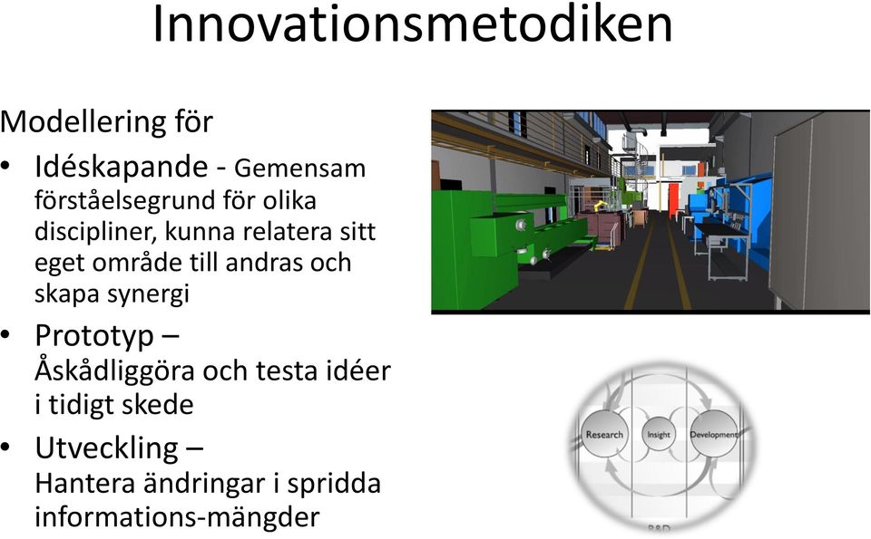 område till andras och skapa synergi Prototyp Åskådliggöra och testa