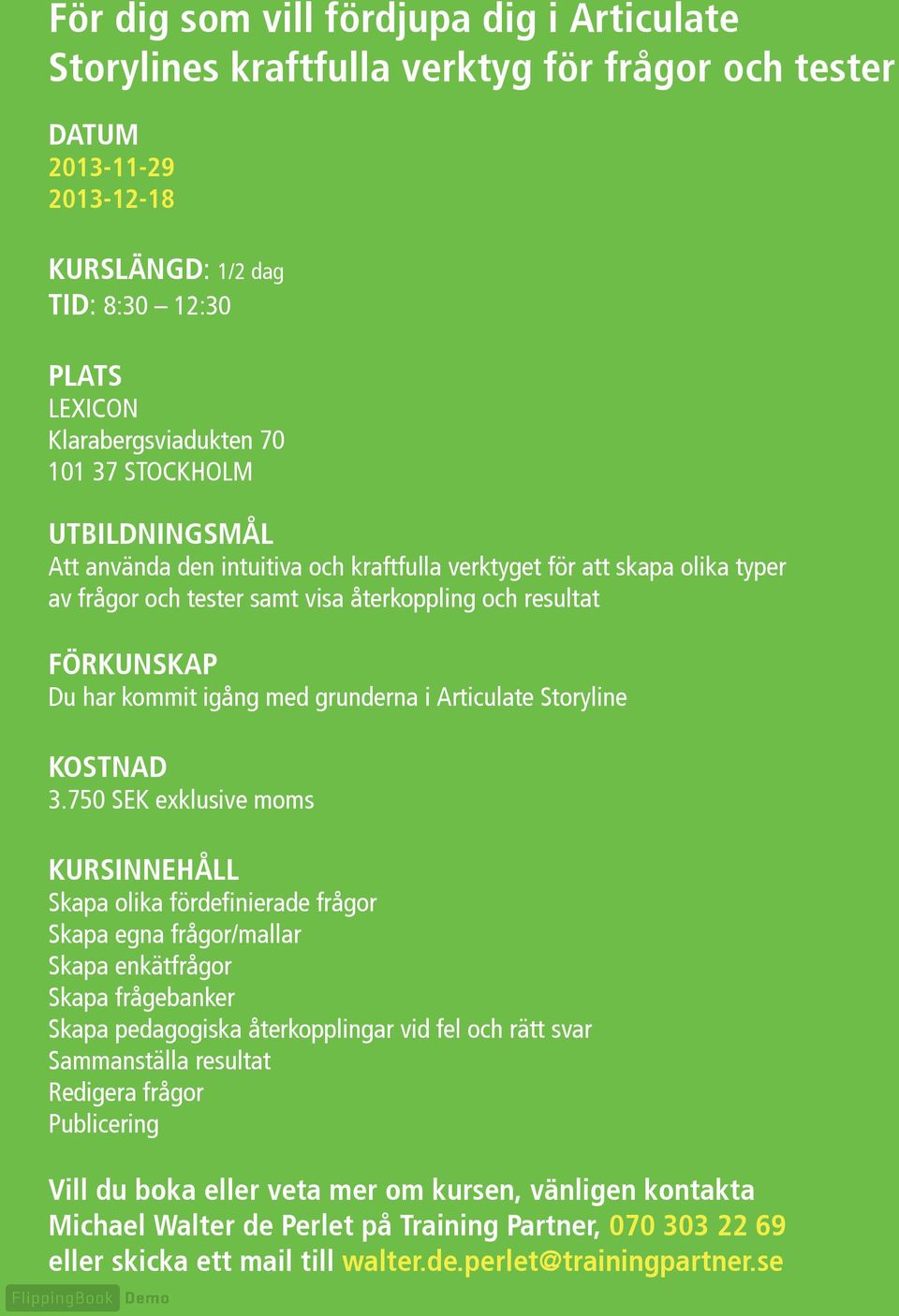 grunderna i Articulate Storyline KOSTNAD 3.