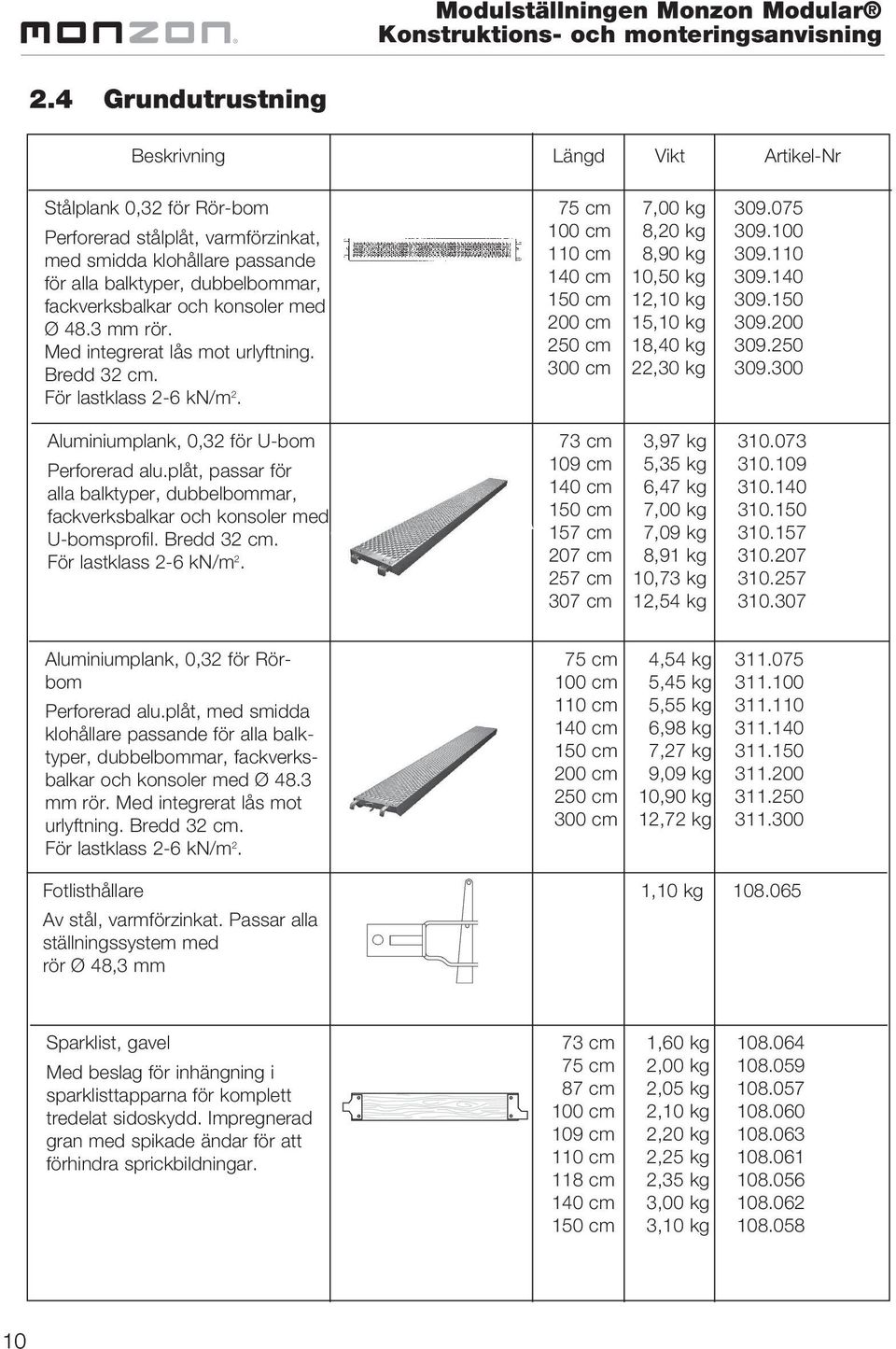 75 cm 100 cm 110 cm 140 cm 150 cm 200 cm 7,00 kg 8,20 kg 8,90 kg 10,50 kg 12,10 kg 15,10 kg 18,40 kg 22,30 kg 309.075 309.100 309.110 309.140 309.150 309.200 309.250 309.