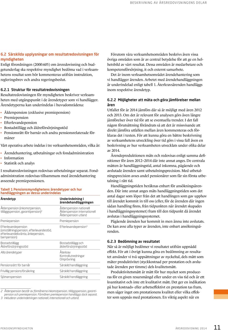 bör kommenteras utifrån instruktion, regleringsbrev och andra regeringsbeslut. 6.2.