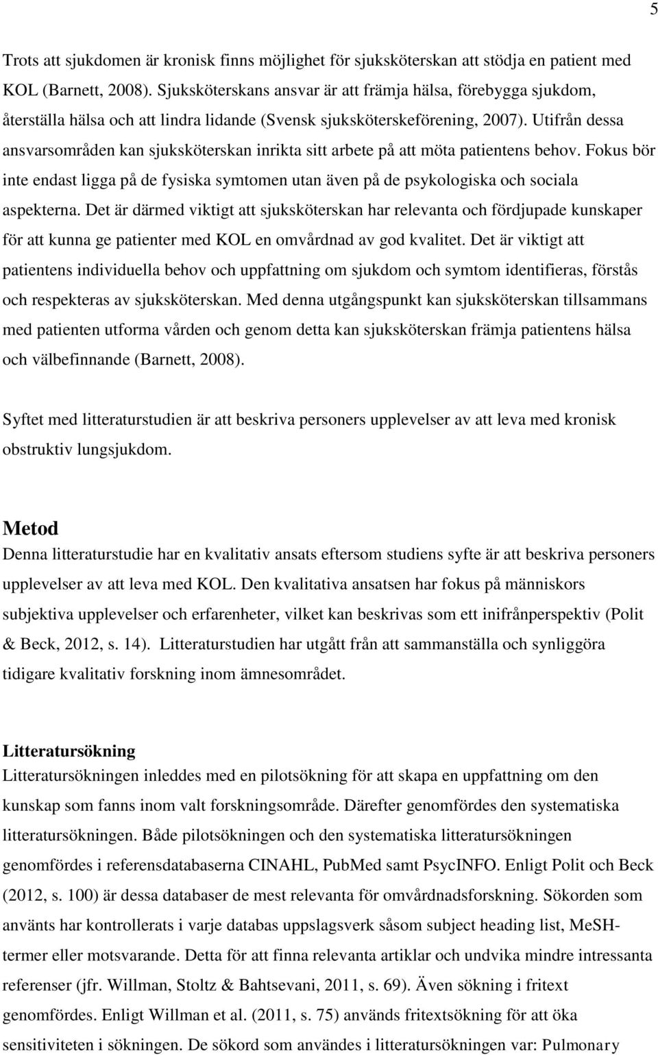 Utifrån dessa ansvarsområden kan sjuksköterskan inrikta sitt arbete på att möta patientens behov.