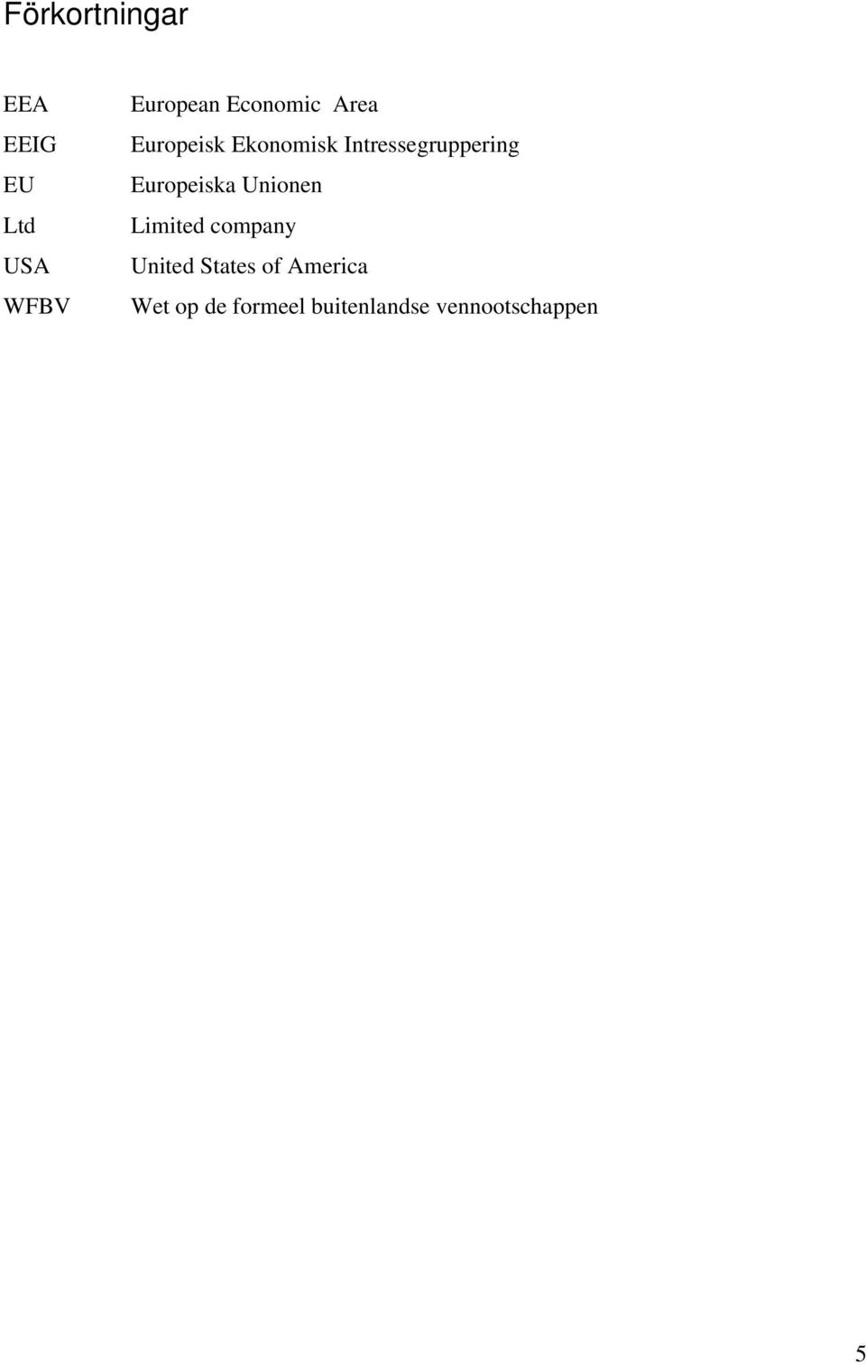 Europeiska Unionen Limited company United States of