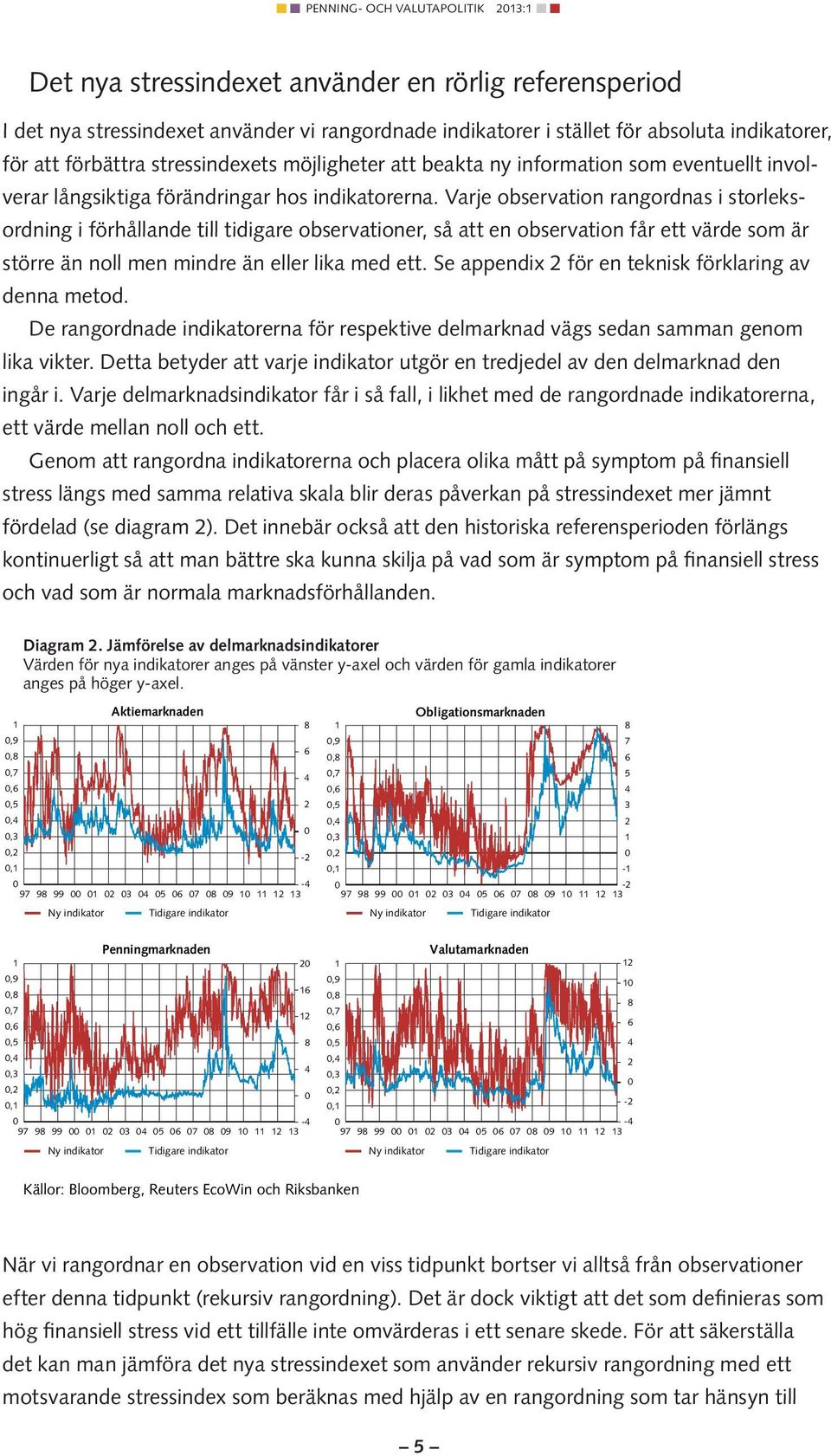 Varje observation rangordnas i storleksordning i förhållande till tidigare observationer, så att en observation får ett värde som är större än noll men mindre än eller lika med ett.