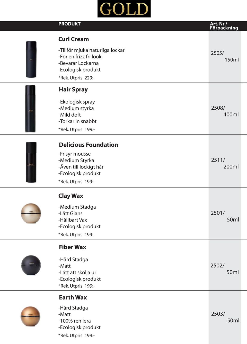 Utpris 199:- Delicious Foundation -Frisyr mousse -Medium Styrka -Även till lockigt hår -Ecologisk produkt *Rek.