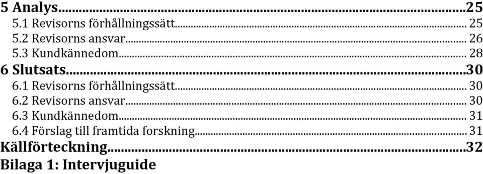 1 Revisorns förhållningssätt... 30 6.2 Revisorns ansvar... 30 6.3 Kundkännedom.