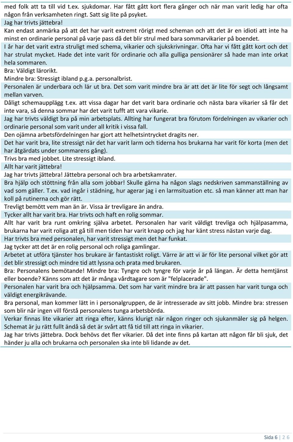 I år har det varit extra struligt med schema, vikarier och sjukskrivningar. Ofta har vi fått gått kort och det har strulat mycket.