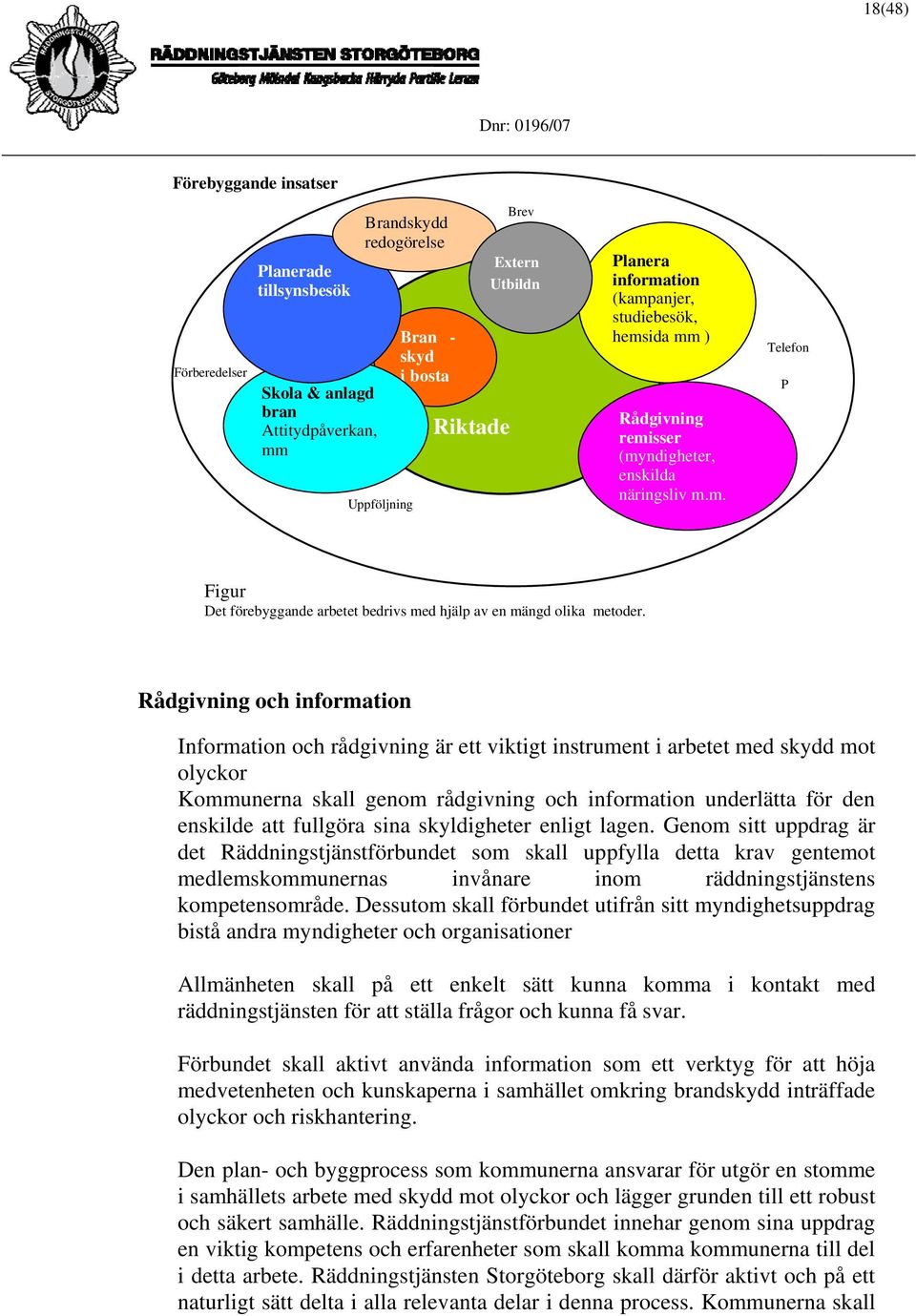 Rådgivning och information Information och rådgivning är ett viktigt instrument i arbetet med skydd mot olyckor Kommunerna skall genom rådgivning och information underlätta för den enskilde att