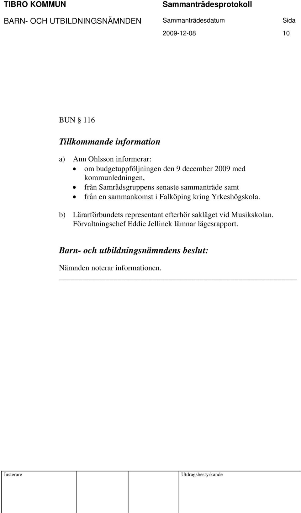 sammankomst i Falköping kring Yrkeshögskola.