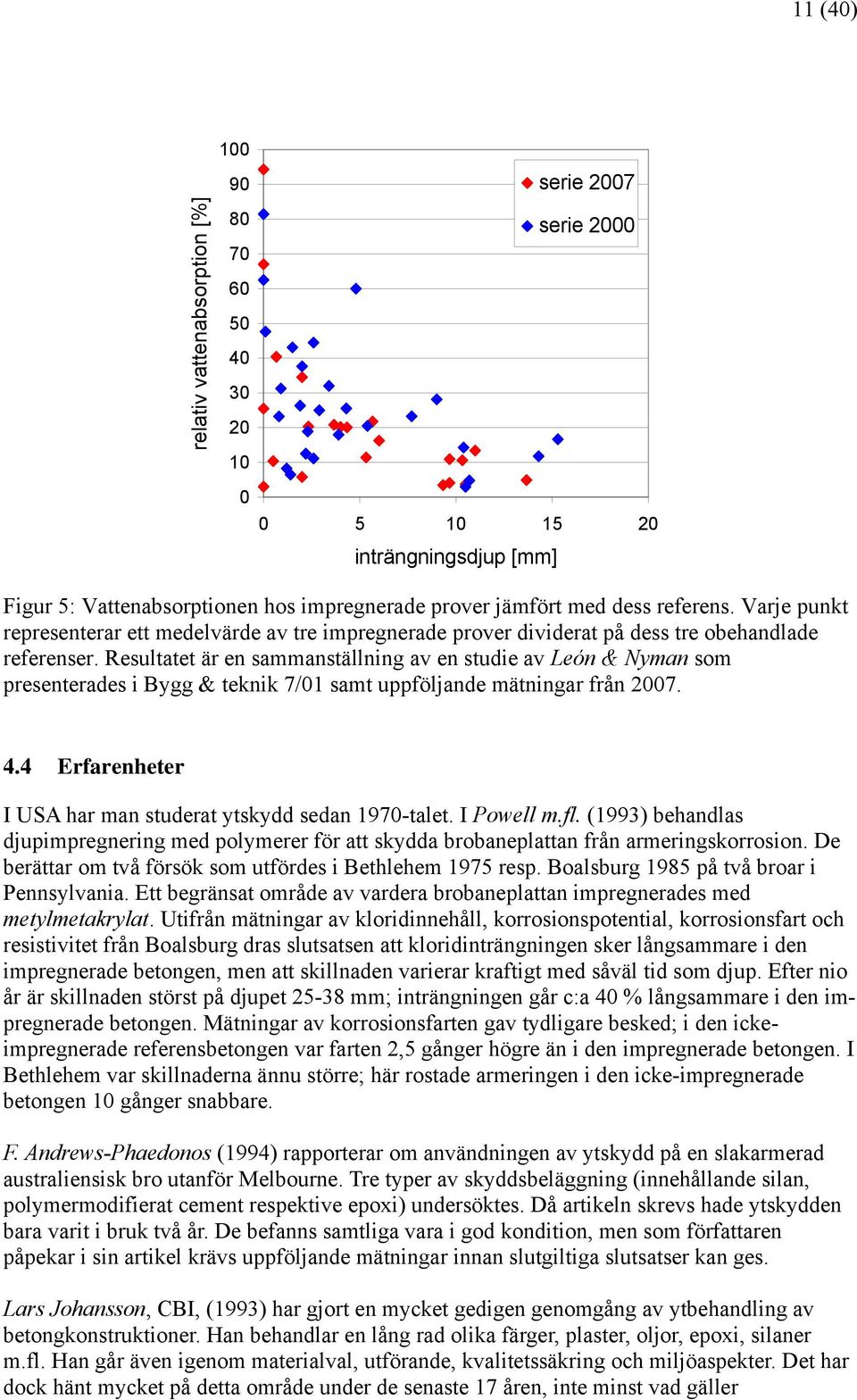 Resultatet är en sammanställning av en studie av León & Nyman som presenterades i Bygg & teknik 7/01 samt uppföljande mätningar från 2007. 4.