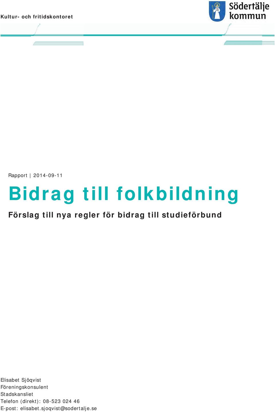 studieförbund Elisabet Sjöqvist Föreningskonsulent