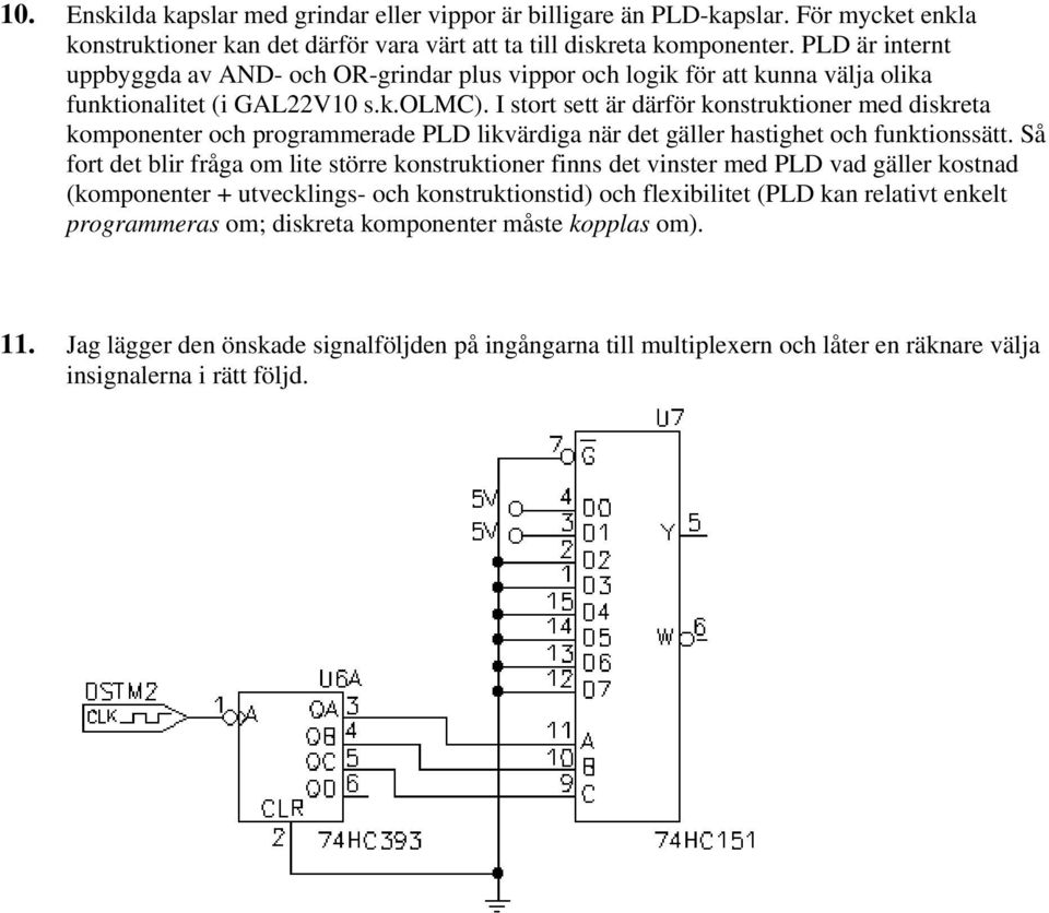 I stort sett är därför konstruktioner med diskreta komponenter och programmerade PLD likvärdiga när det gäller hastighet och funktionssätt.