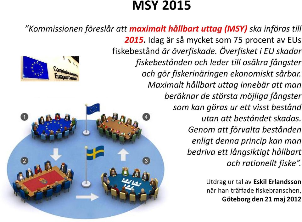 Överfisket i EU skadar fiskebestånden och leder till osäkra fångster och gör fiskerinäringen ekonomiskt sårbar.