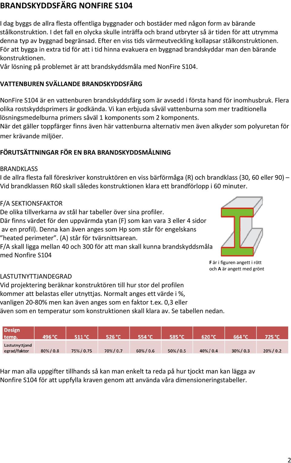 ör att bygga in extra tid för att i tid hinna evakuera en byggnad brandskyddar man den bärande konstruktionen. Vår lösning på problemet är att brandskyddsmåla med Nonire S104.