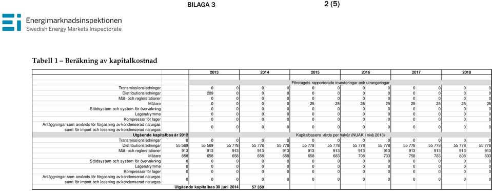 2013) Transmissionsledningar 0 Distributionsledningar 55 569 55 569 55 778 55 778 55 778 55 778 55 778 55 778 55 778 55 778 55 778 55 778 55 778 Mät- och reglerstationer 913 913 913 913 913 913 913