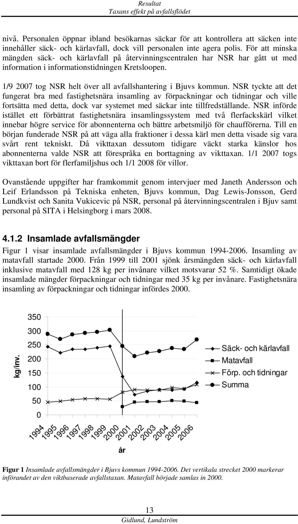 1/9 2007 tog NSR helt över all avfallshantering i Bjuvs kommun.