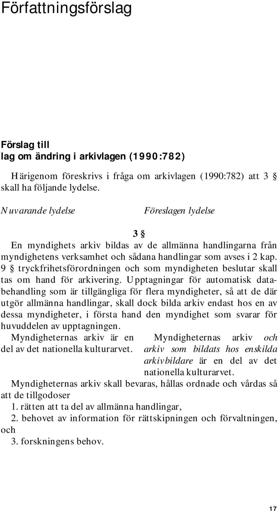 9 tryckfrihetsförordningen och som myndigheten beslutar skall tas om hand för arkivering.