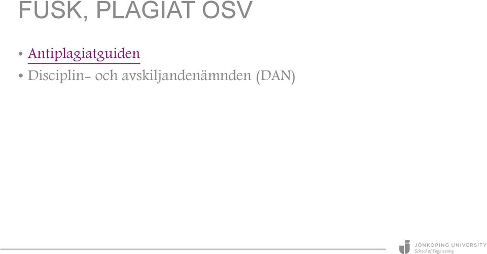 Disciplin- och