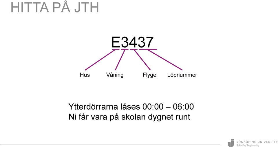 Ytterdörrarna låses 00:00