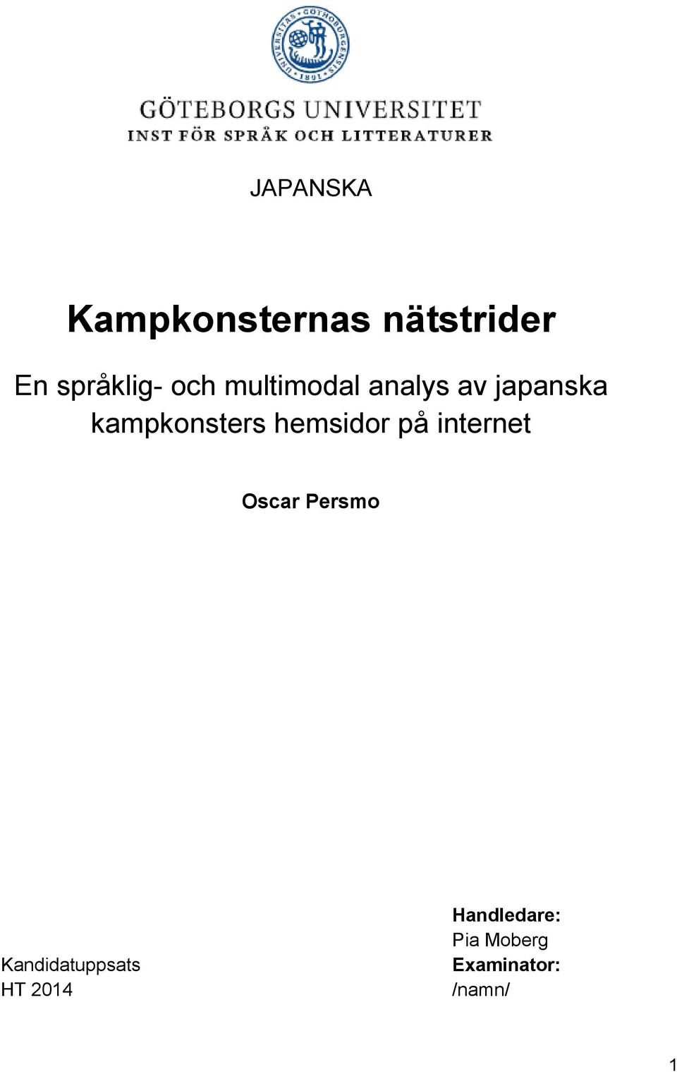 hemsidor på internet Oscar Persmo
