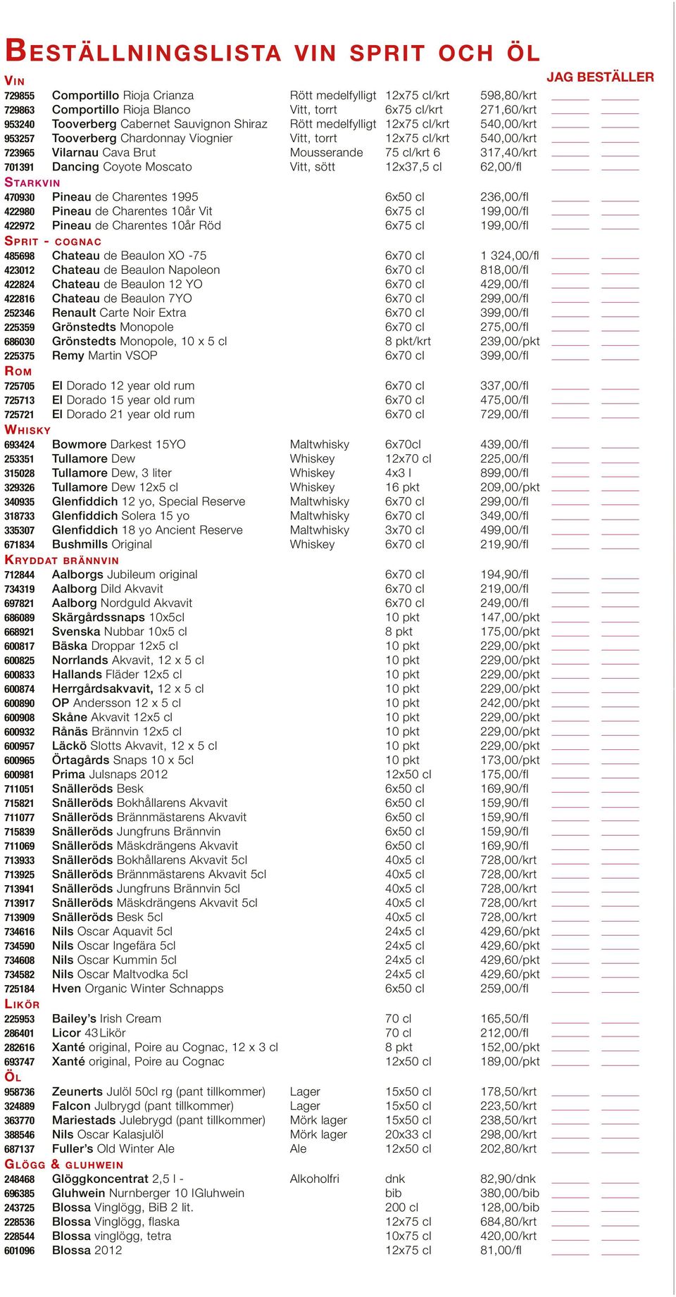 cl/krt 75 cl/krt 6 12x37,5 cl 598,80/krt 271,60/krt 540,00/krt 540,00/krt 317,40/krt 62,00/fl 6x50 cl 6x75 cl 6x75 cl 236,00/fl 199,00/fl 199,00/fl Chateau de Beaulon XO -75 Chateau de Beaulon