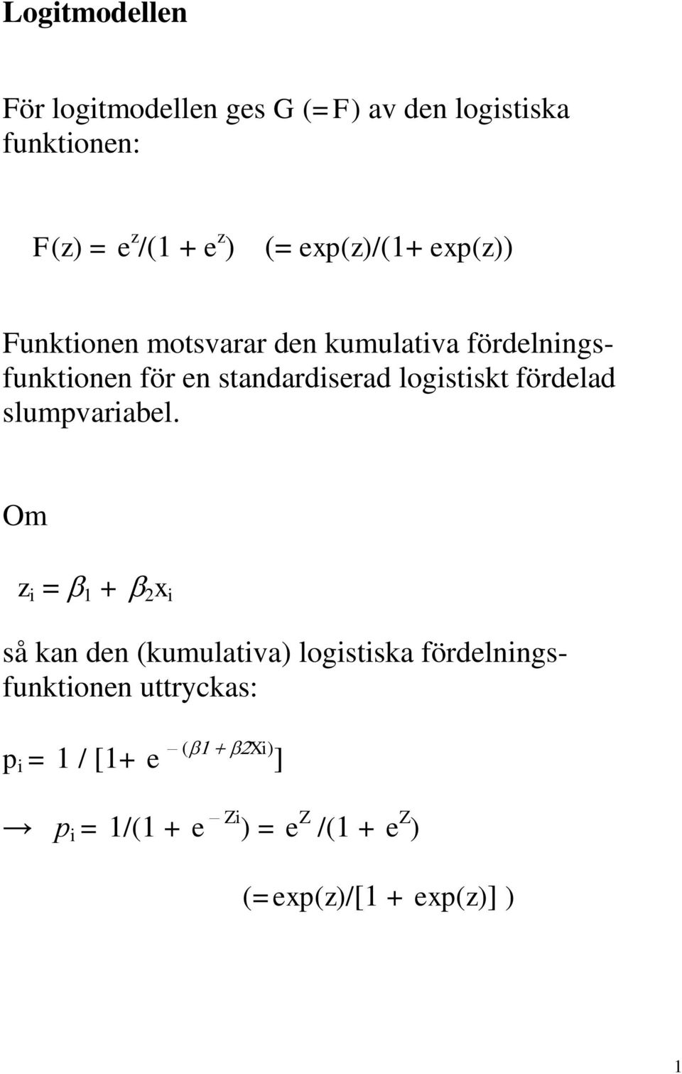 logistiskt fördelad slumpvariabel.