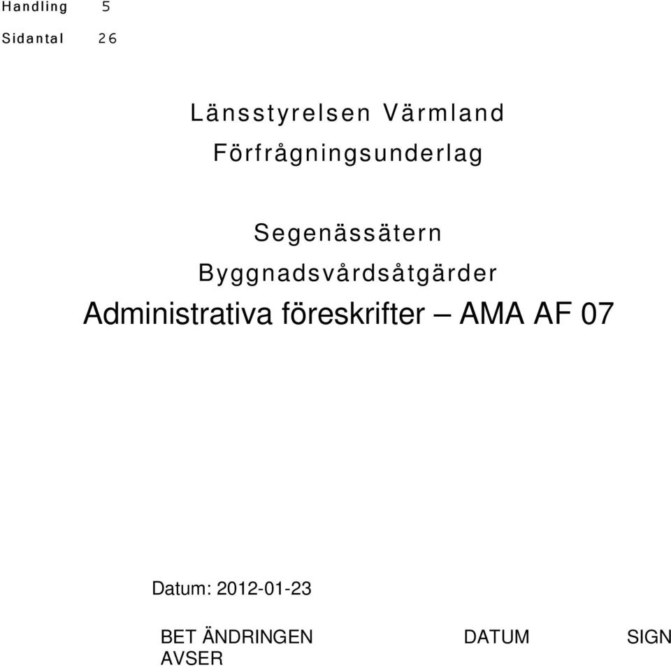 Administrativa föreskrifter AMA