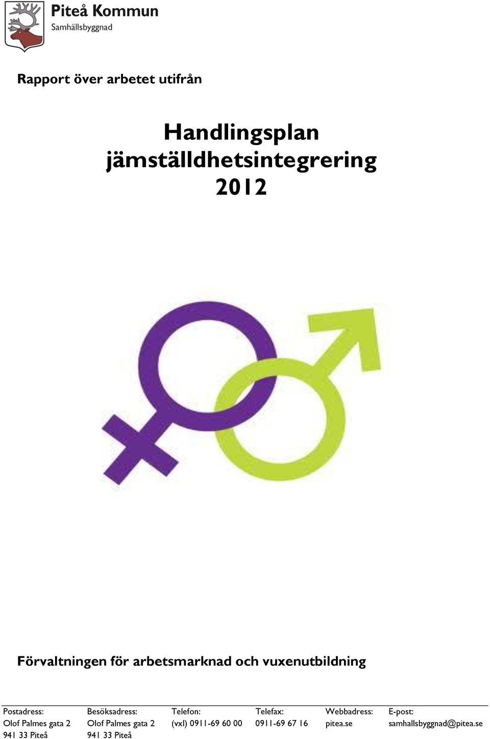 jämställdhetsintegrering 2012