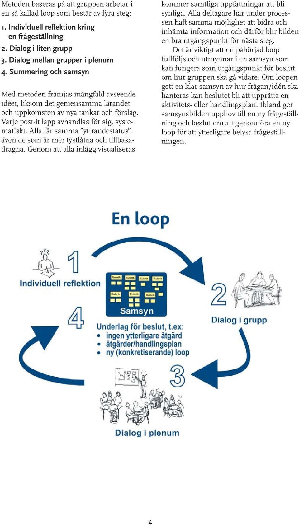 Alla får samma yttrandestatus, även de som är mer tystlåtna och tillbakadragna. Genom att alla inlägg visualiseras kommer samtliga uppfattningar att bli synliga.