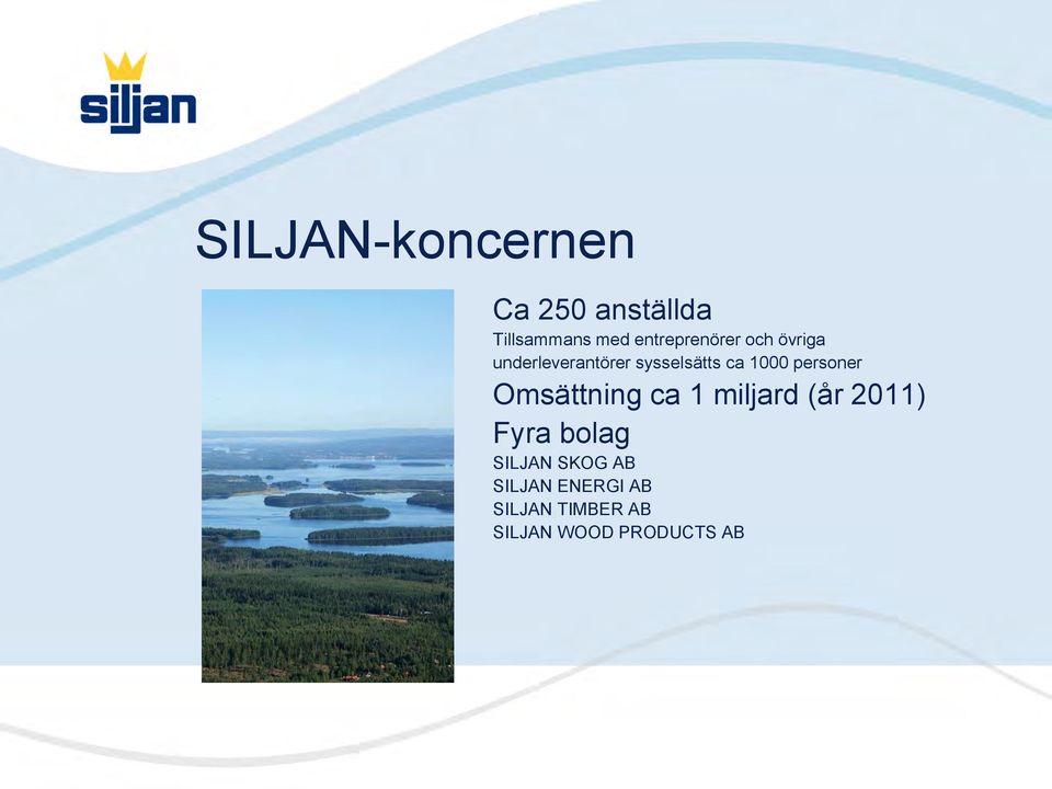 1000 personer Omsättning ca 1 miljard (år 2011) Fyra bolag
