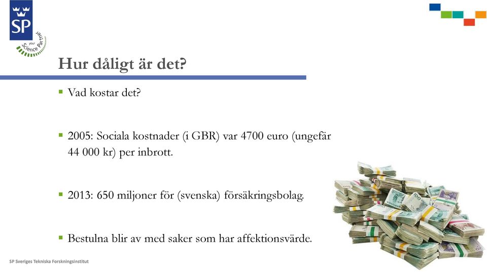 (ungefär 44 000 kr) per inbrott.