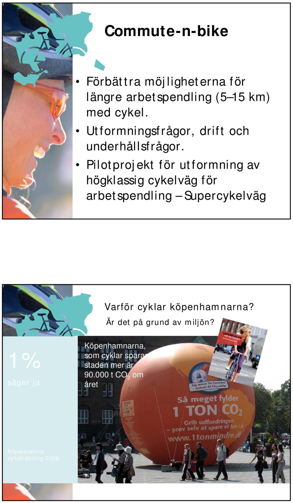 Pilotprojekt för utformning av högklassig cykelväg för arbetspendling Supercykelväg Varför