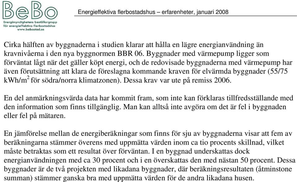 byggnader (55/75 kwh/m 2 för södra/norra klimatzonen). Dessa krav var ute på remiss 2006.