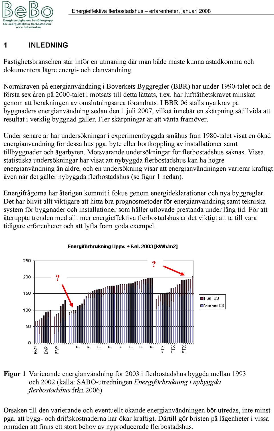 I BBR 06 ställs nya krav på byggnaders energianvändning sedan den 1 juli 2007, vilket innebär en skärpning såtillvida att resultat i verklig byggnad gäller. Fler skärpningar är att vänta framöver.