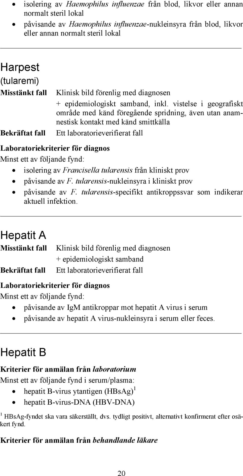 tularensis-nukleinsyra i kliniskt prov påvisande av F. tularensis-specifikt antikroppssvar som indikerar aktuell infektion.