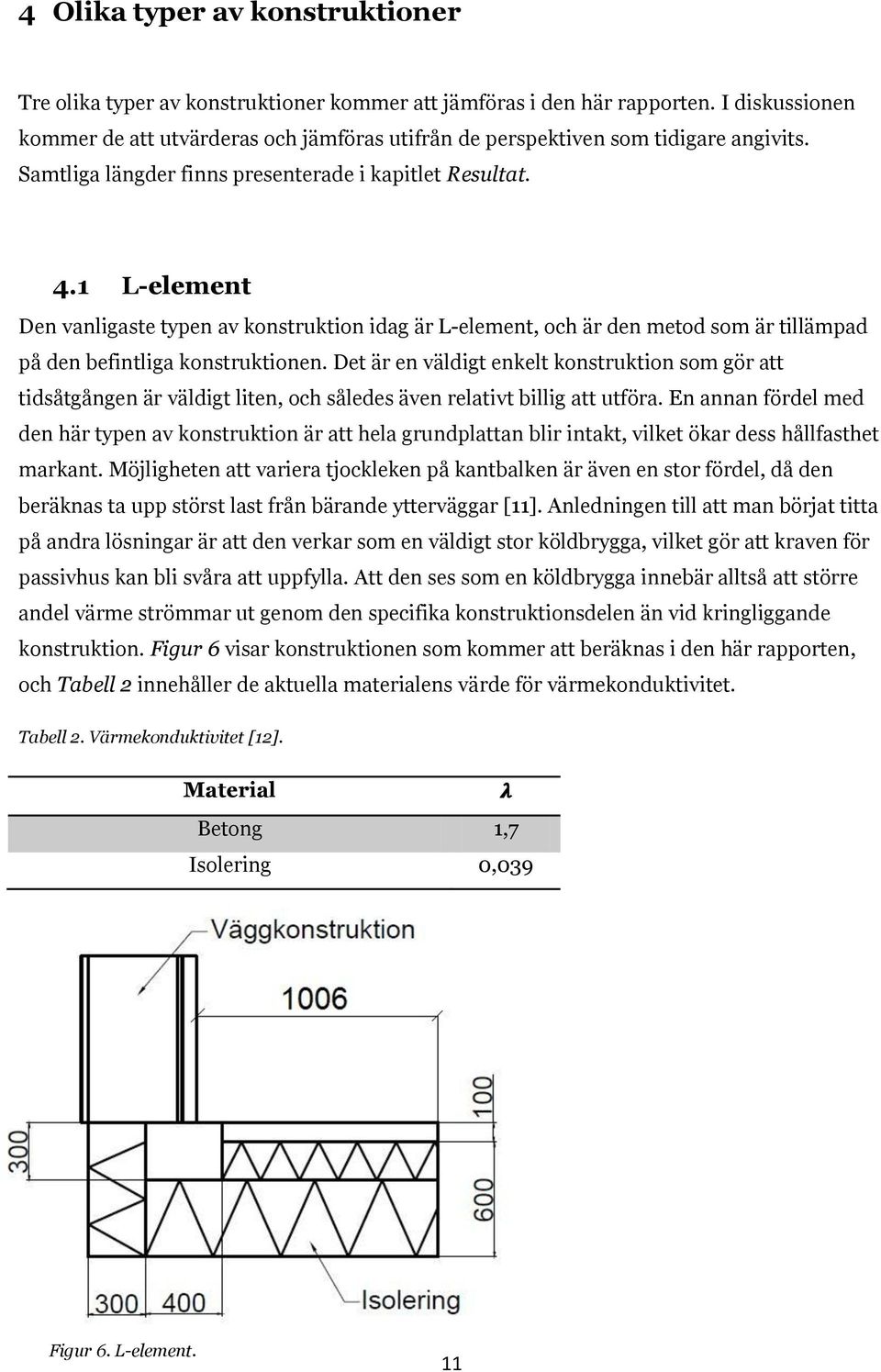 1 L-element Den vanligaste typen av konstruktion idag är L-element, och är den metod som är tillämpad på den befintliga konstruktionen.