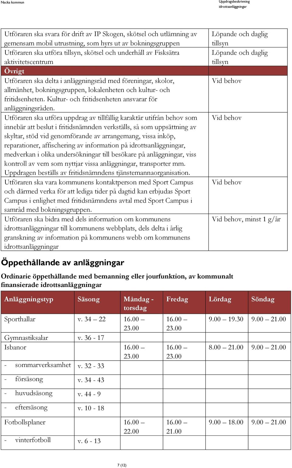 Kultur- och fritidsenheten ansvarar för anläggningsråden.