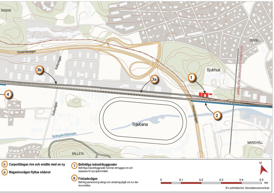 Befintliga industribyggnader Befintliga industribyggnader kommer att byggas om anpassas till nya spårområdet.