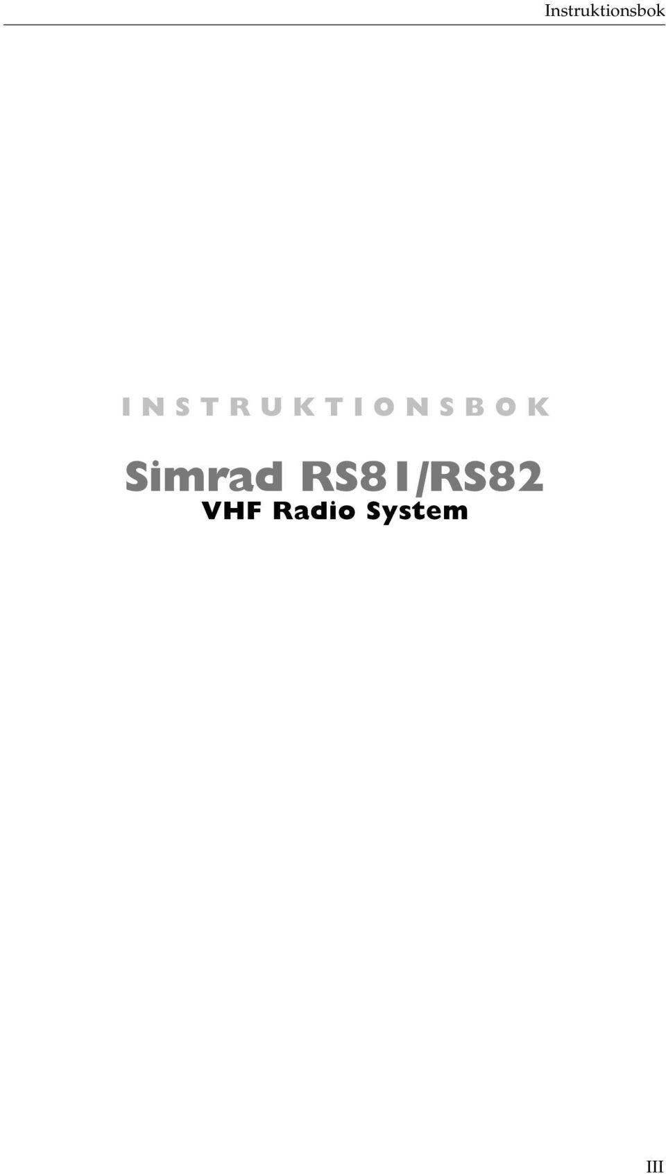 Simrad RS81/RS82