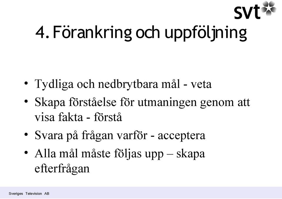 utmaningen genom att visa fakta - förstå Svara på