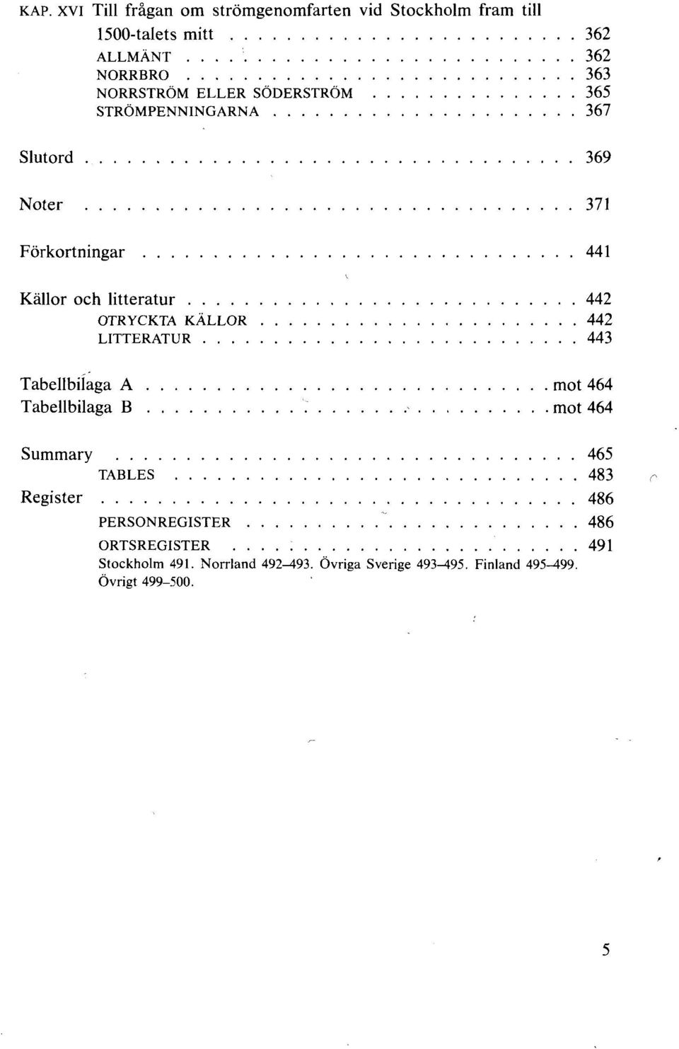 och litteratur 442 OTRYCKTA KÄLLOR 442 LITTERATUR 443 Tabellbilaga A mot 464 Tabellbilaga B mot 464 Summary 465 TABLES