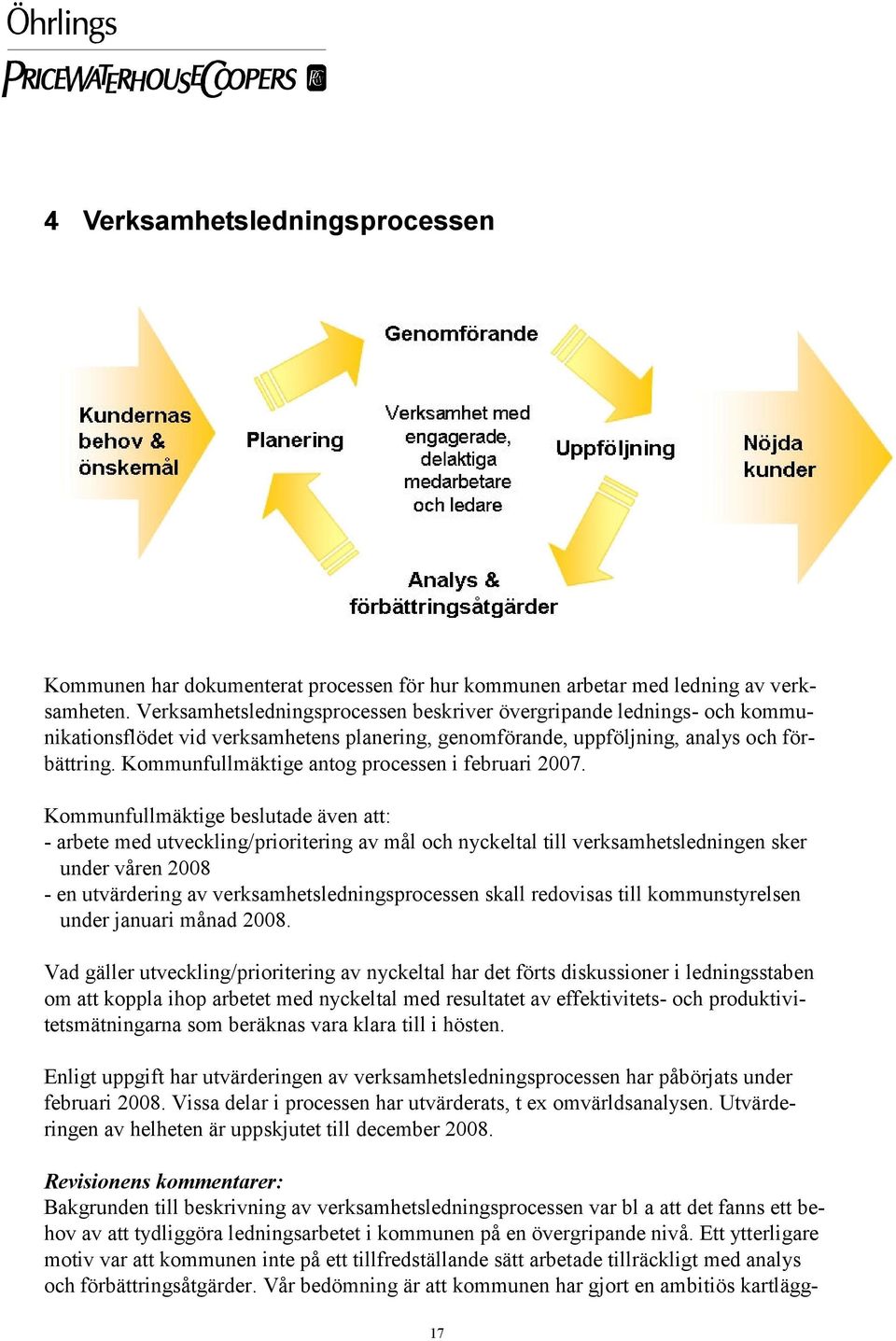 Kommunfullmäktige antog processen i februari 2007.